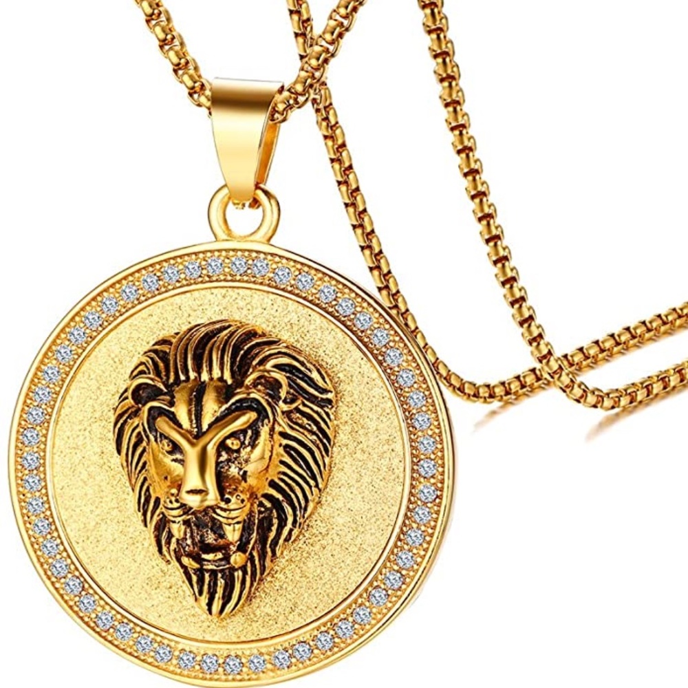 Gold Plated Lion Necklace